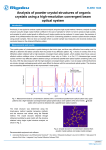 Analysis of powder crystal structures of organic crystals using a high