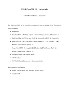 Active Analog Filter Laboratory