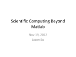 Scientific Computing Beyond Matlab