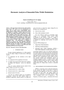 Harmonic Analysis of Sinusoidal Pulse Width Modulation