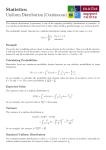 Statistics: Uniform Distribution (Continuous)