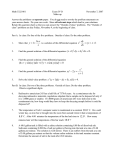 Math 3322-001 Exam IV-D November 7, 2007 Make-up