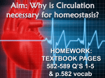 Homeostasis - Circulatory System