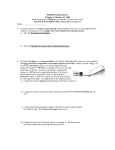 PHYSICS 1403, QUIZ 4 Chapter 6, October 26, 2004 Name: ______________________