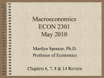 Macroeconomics ECON 2301 May 2010 Marilyn Spencer, Ph.D.