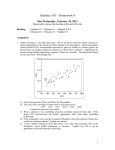 Statistics 101 – Homework 4 Due Wednesday, February 20, 2013