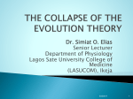 THE COLLAPSE OF THE EVOLUTION THEORY