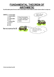 fundamental theorem of arithmetic