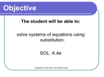 Solving Systems with Substitution