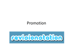 Promotion - Revisionstation