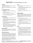 FAST-STAT Model 5000 Installation Instructions