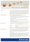 Schroder Fixed Income Fund - Wholesale Class Fund Summary Overview