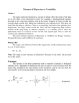 Measure of Dispersion or Variability