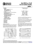 a Quad 3000 V/ Current Feedback Amplifier AD8004