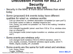 Discussion Points for 802.21 Security