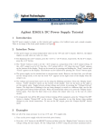 Agilent E3631A DC Power Supply Tutorial