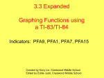 Lesson 3.3 Graphing Calculator