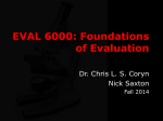 EVAL 6000: Foundations of Evaluation