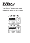 User`s Manual Three Output DC Regulated Power Supplies Models