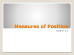 Measures of Position