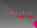 Graphing Linear Equations