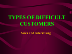 TYPES OF DIFFICULT CUSTOMERS