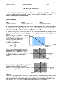 Biasing the amplifier