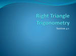 Right Triangle Trigonometry