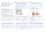 IB Biology Topic 2 - Cells Revision Sheet What is understood by the