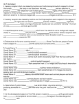 3E-F Worksheet 1. Sensory receptors that are classed by location