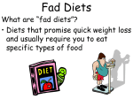 Diets and Disorders Diets and Eating Disorders powerpoint