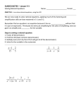 Steps to solving a rational equation