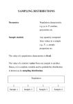 SAMPLING DISTRIBUTIONS