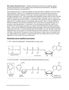 Bio-Organic Mechanism Game – Simplistic biochemical structures