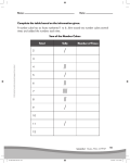 Complete the table based on the information given. A number cube