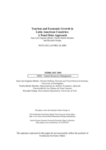 Tourism and Economic Growth in Latin American Countries: A Panel