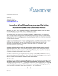 Annodyne Wins Philadelphia American Marketing Association`s