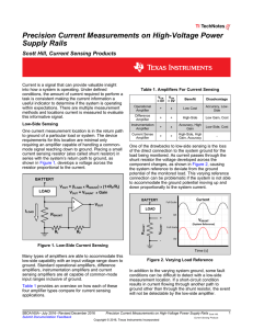 Precision Current Measurements on High Voltage Power Supply Rails