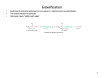 Esterification