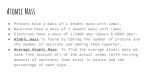 Notes on atomic mass