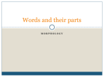 Words and their parts