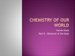 Chemistry of our world