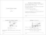 Function of a Random Variable Function of a Random Variable