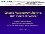 Content Management Systems: Who Makes the Rules?