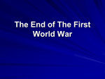 The End of The First World War