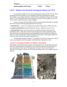 Lab 8: Relative and Absolute Geological Dating Lab: W16