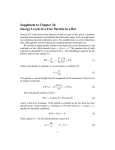 Supplment to Chapter 24: Energy Levels of a Free