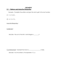 GEOMETRY 2.1 Patterns and Inductive Reasoning