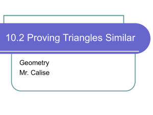 8.4 Similar Triangles