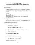 1.017 Class 10: Common Distributions